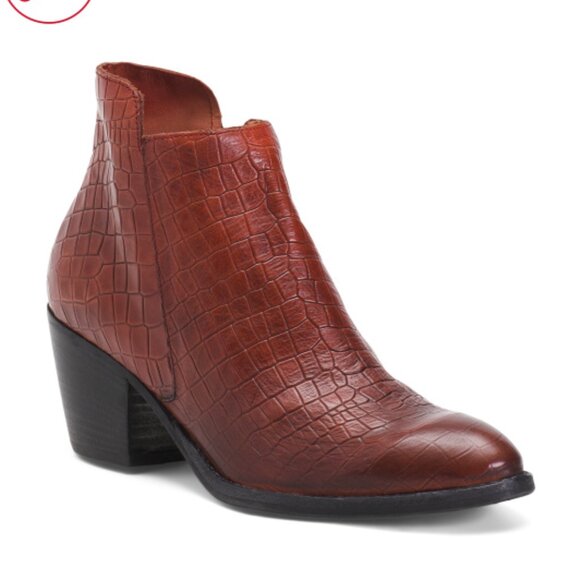 new OROSCURO Made In Italy Leather Chelsea Booties brick red for women 5… - Picture 6 of 6